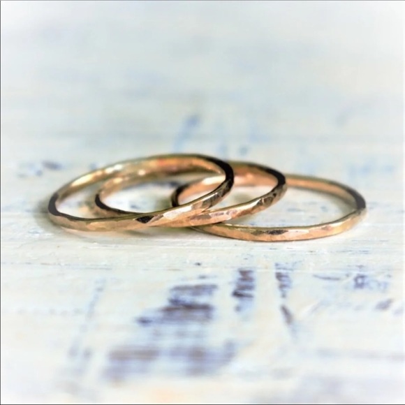 single dainty 14k gold filled stacking ring - Picture 2 of 5